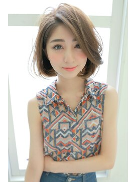 ウノプリール 京橋店(uno pulir) 【unopulir】センターパートふんわりナチュラルボブ