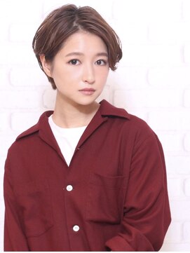 カグヤ ヘアーリンク 森小路店(華月 Hair L.I.N.C.) 顔出し×ショート