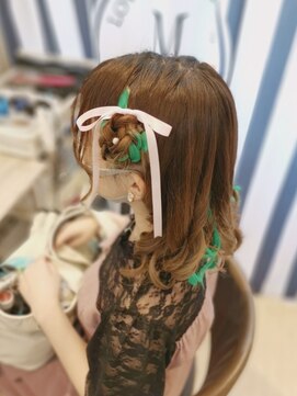 ミント(MINT) お花ハーフアップ