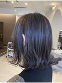 フューシャピンクハイライト×切りっぱなしボブ