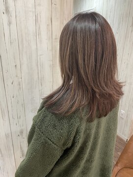 ヘア デザイン 虹いろのはさみ 白髪染め + 明るめカラー