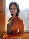 【MAULOA】透明感オリーブグレージュ×ボブ