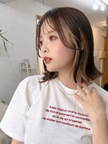 ポーチバイハニー オモテサンドウ(PORCH by HONEY omotesando)&nbsp;大人可愛い20代30代40代インナーカラーボブ×シルキーベージュ