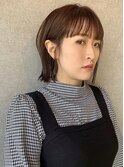 【切りっぱなしボブ × ピンクブラウン】浅野美紀