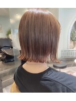 ロンド パルティール 大宮(Lond partir)&nbsp;ミディアムヘア斜めバンググレージュカラー デザインカラー