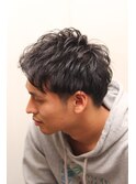メンズビジネスパーマツーブロック髪質改善黒髪トリートメント