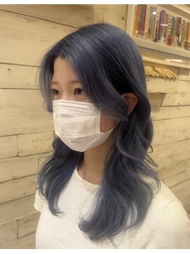 ブルーカラー　韓国風くびれヘア