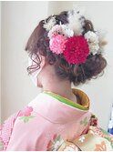 編み込みヘアアレンジ