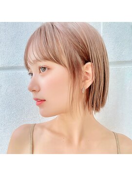 サンド 名古屋(sand) ボブ/レイヤーカット/髪質改善/ウェットヘア/オリーブベージュ