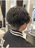 センターパート/波巻きパーマ