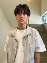 セントラル 三宮店(central)&nbsp;韓国マッシュスペインカールスパイキーショートブルーブラック