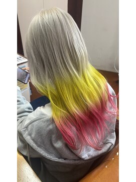 美容室 夢追い人 推しカラーグラデーション