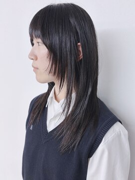 モリオフロムロンドン 松戸店(Morio from London) 【松戸　テラカド】大人可愛い顔まわりレイヤーセミロング黒髪