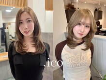 イコ 心斎橋(.ico)の雰囲気（韓国レイヤーカット/ブリーチなしダブルカラー/ウルフカット☆）