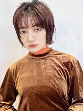 エミス バイ メルト 吉祥寺(emis by melt) 【吉田江梨】暖色カラー顎ラインボブオレンジブラウンこなれ感
