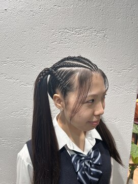 リエート 四条河原町(Lieto) 髪質改善ギャルかわいいコーンロウスタイル10代20代30代