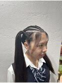 髪質改善ギャルかわいいコーンロウスタイル10代20代30代