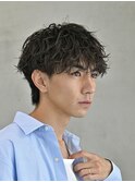 渋谷大人ゆるめシャドウパーマメンズカットメンズマッシュ30代
