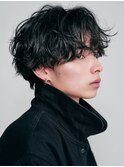 センターパートニュアンスパーマ韓国シャドウフェザーパーマ30代