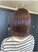 ぱつっと外ハネボブ　暖色カラー