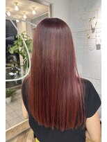 トエ(toe)&nbsp;白髪を活かしたブリーチ無しの艶々ピンク