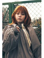 チカシツ(Chikashitsu) オレンジベージュ/レイヤーカット/ブリーチなし/ロング