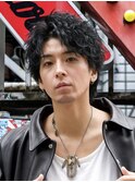 メンズ波巻きツイスパニュアンススパイラルスパイキーショート