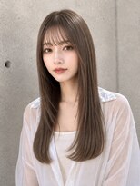 エン バイ ユアーズヘア 銀座店(eN° by youres hair)&nbsp;髪質改善縮毛矯正   韓国レイヤーカット くすみベージュ
