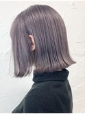 ラベンダーピンク寒色系カラーボブくびれ韓国２０代３０代４０代