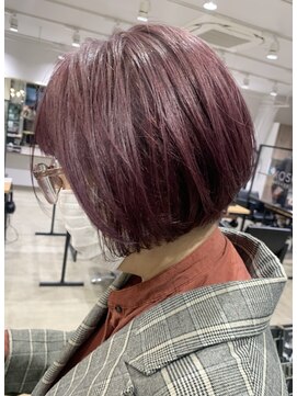 ケーオーエスビューティー(K O S beauty) ラベンダーカラー×ボブ