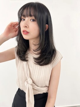 ボタン ハカタ(VOTAN hakata) 【YU_KA】レイヤーカット+ダークチョコレートカラー