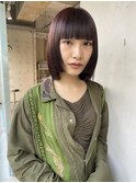 ブリーチなしのワインレッドカラー