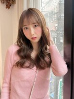 フォルテ 島田店 モテ髪ヘアカタログ、艶ウェーブヘア、ペールベージュ、髪質改善