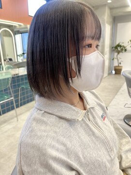 ロンドルーチェ 心斎橋(Lond luce) ダークアッシュ/ミディアムレイヤーカット［髪質改善/縮毛矯正］