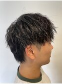 マッシュウルフツイストスパイラルパーマ