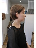 まろやかベージュのナチュラルハイトーンショート