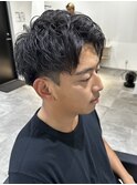 メンズマッシュパーマニュアンスパーマスパイラルパーマ刈り上げ