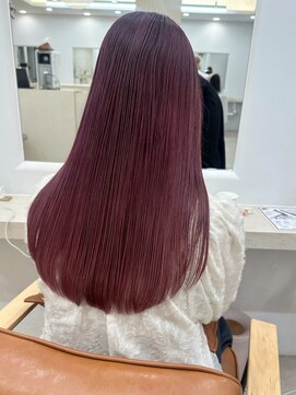 ガーデンヨコハマ(GARDEN YOKOHAMA) ロングチェリーピンクブリーチイメチェンワイドバングレイヤー