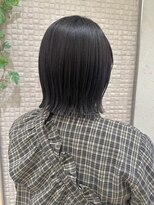 オリーブスバイネオリーブ(Olive's by neolive)&nbsp;ボブルフ_ネビージュ_小顔_ワンレン_黒髪_白髪ぼかし_前髪　C