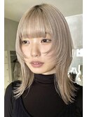 グレージュアッシュグレージュショートカットミニウルフ