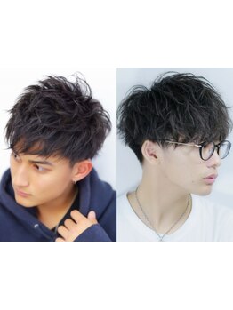 魅力を引き立てるツイストスパイラル/ツイストパーマ★動きを出してこなれた印象のメンズスタイルに[中野]