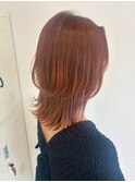 透け感オレンジベージュ