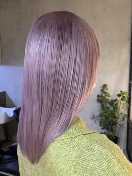 エリマ 調布(elima) ホワイトラベンダーカラー艶感ダブルカラーロングレイヤー