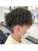マッシュヘア/波巻きパーマ/men's/スパイラルパーマ