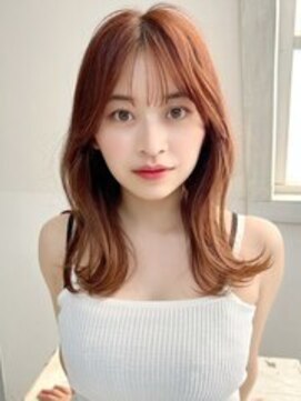 メル バイ ヘアサロン ニド(mer..by hair salon Nido) 透明感オレンジブラウン×小顔レイヤー