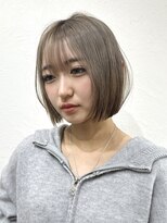 フルブルーム 東林間(fullbloom)&nbsp;ボブレイヤーケアブリーチグレージュカラータッセルボブ