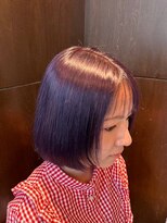 エクファ ヘア リゾート 大津 瀬田店(ex-fa hair resort)&nbsp;ミルクティーブロンド/ダークブルー/デジタルパーマ/大津/瀬田