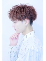 リップス 吉祥寺アネックス店(LIPPS)&nbsp;前下がり　センターパート　ピンクブラウン　無造作