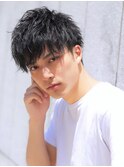 黒髪爽やか王道ショート くせ毛風パーマで簡単セット