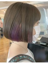 ヘアワークオーパス 吉祥寺(HAIR WORK OPUS) ミニボブにインナーパープル☆ハイトーンカラー